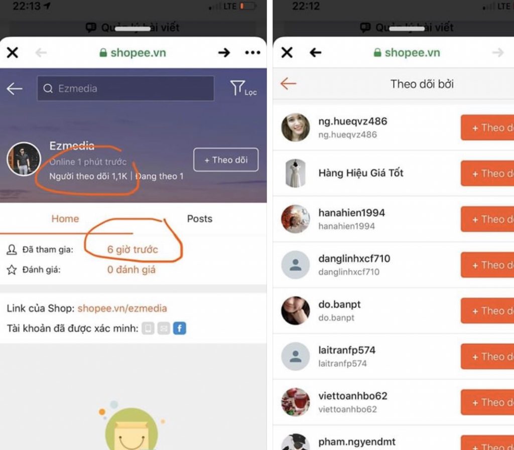 tăng theo dõi shopee